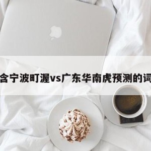 包含宁波町渥vs广东华南虎预测的词条